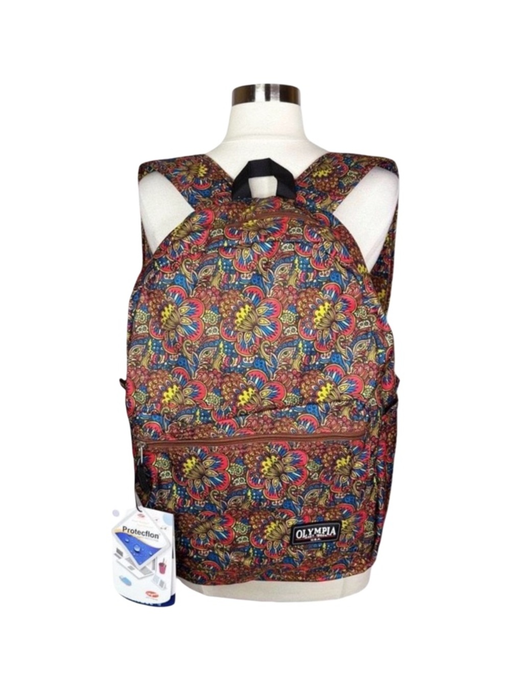 Olympia USA A-1000 Cornell Floral Print Backpack - 18” x 12” x 6”
